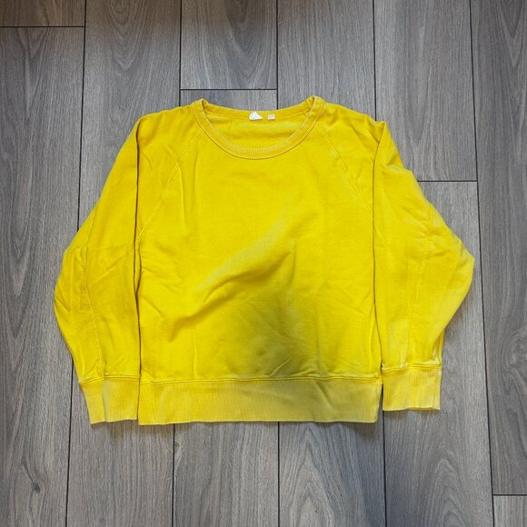 Gap Yellow Cropped Crewneck Sweater - Picture 1 of 1